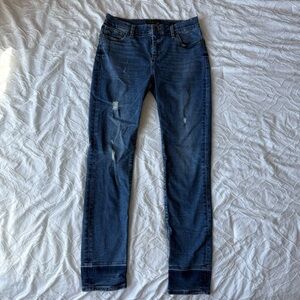 Lucky Brand Brooke Leggings Dark Blue Skinny Jeans Dark Wash Ankle Distressed